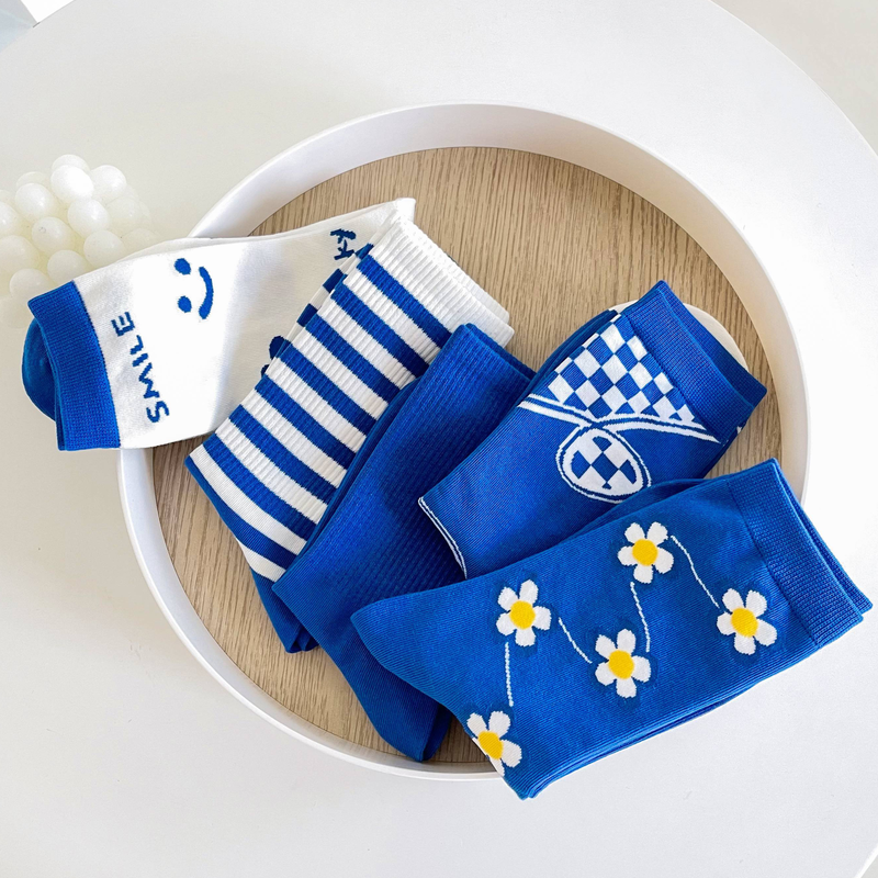 Adult Socks Klein Blue SOCKS with a set of 5 PAIRS