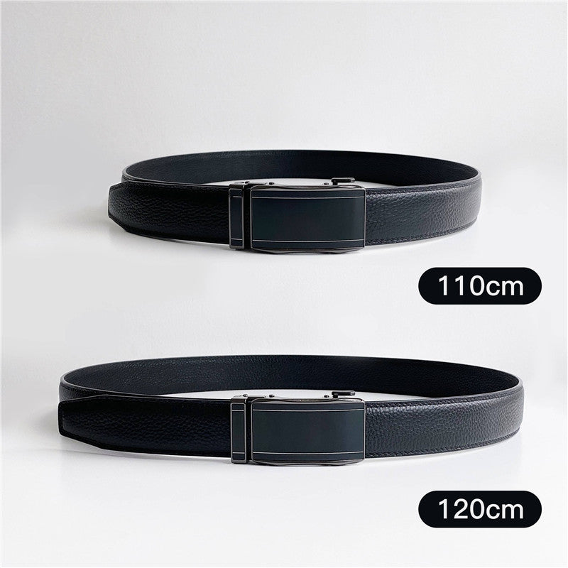 Men's leather business Automatic Buckle Belt