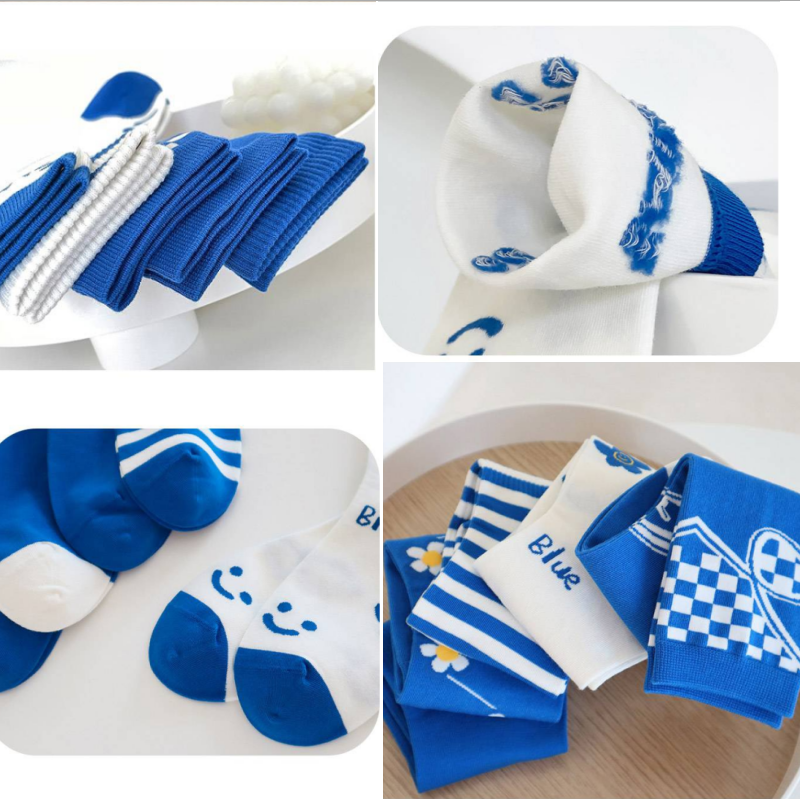 Adult Socks Klein Blue SOCKS with a set of 5 PAIRS