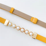 Lady's Pearl Buckle Fashion Belt